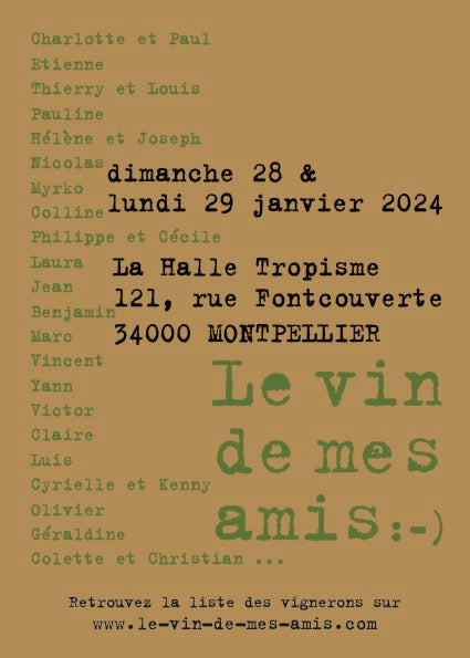 VIN DE MES AMIS Montpellier 2024 - halle tropisme
