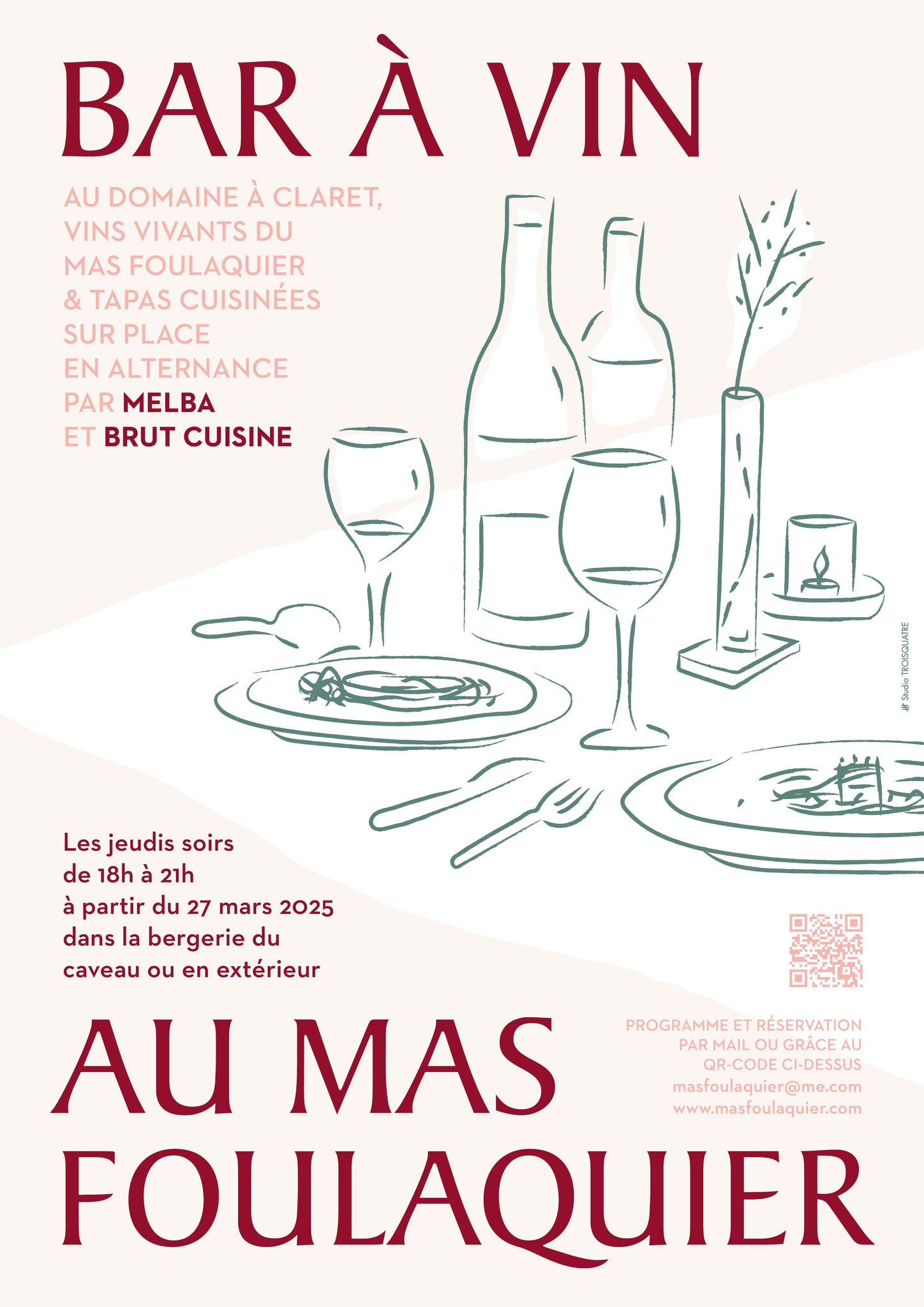 NOUVEAUTÉS 2025: BAR À VIN & TAPAS au domaine les jeudis soirs!
