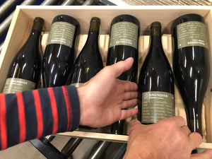 CAISSE BOIS de 12 bouteilles-étiquettes L'Orphée vigneron 2020