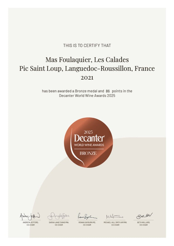 Les Calades 2021 - Pic Saint-Loup profond et racé - 27 €